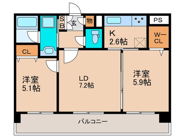 Quintet　Minami　Fukuokaの物件間取画像